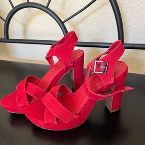 Brand new with tag beautiful red pump sandals